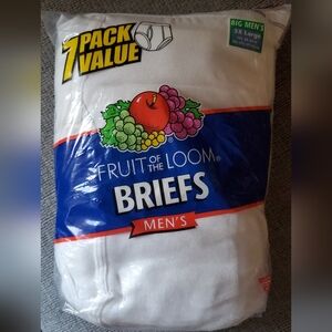 Fruit of the Loom Men's Classic White Briefs 7 Pk Size 3XL Retro Tightie Whities